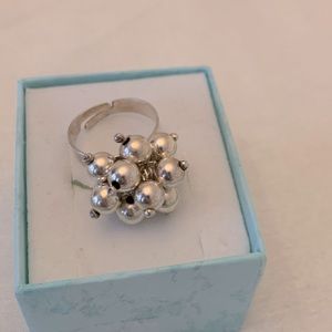 950 Sterling Silver Beads Ring